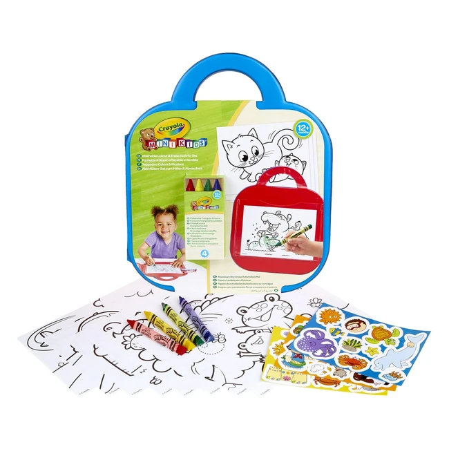 Crayola Mini Kids - Pizarra Lavable para Colorear - Set de Actividades - Juguetes para Bebés - Multicolor