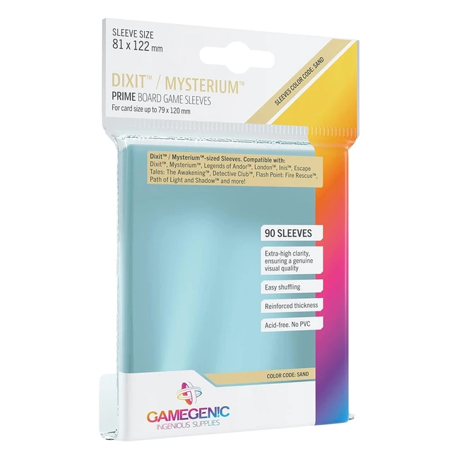 Sleeves Gamegenc Prime Dixit 81 x 122 mm - Protection de Cartes - Couleur Claire