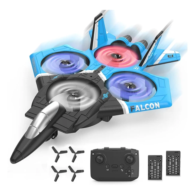 Drone RC Avion Idea13 pour débutants - Mode sans tête, 360 flip, 3 modes de vitesse - Avec 2 batteries et lumières