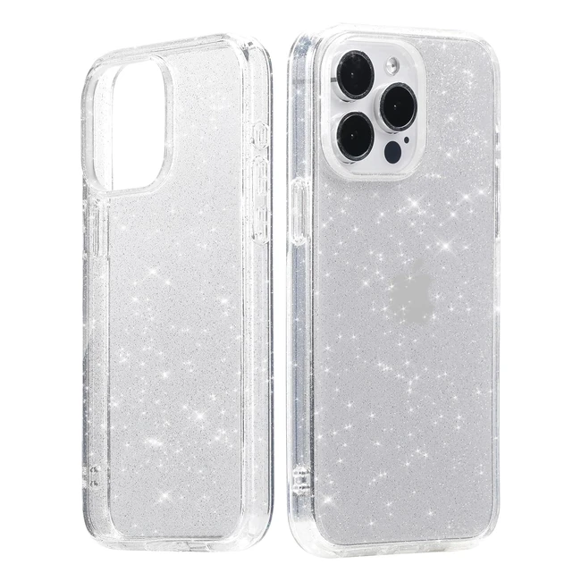 Coque Lonli Hue pour iPhone 15 - Paillettes Transparentes - Protection 3m - Esthétique et Unique - Femmes Filles 2023