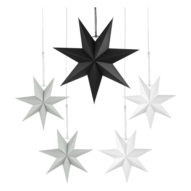 Lanterna stella di carta 5 stelle, decorazione natalizia, matrimoni, compleanni, feste, baby shower