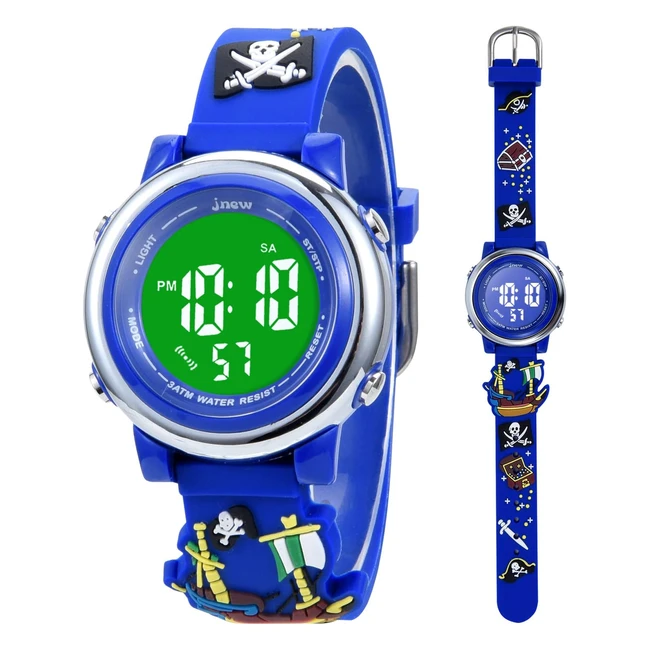 Reloj deportivo digital para niños y niñas - Mamiddle 3ATM impermeable con alarma, fecha y cronómetro