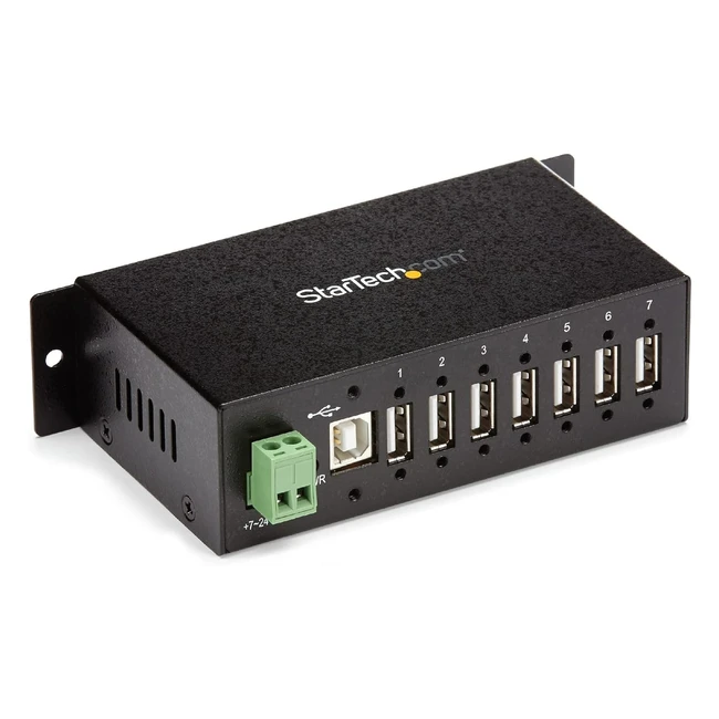 Startechcom 7-Port USB 2.0 Hub - Industrial Grade Metal Housing - Surge and ESD Protection - TAA Compliant - ST7200USBM