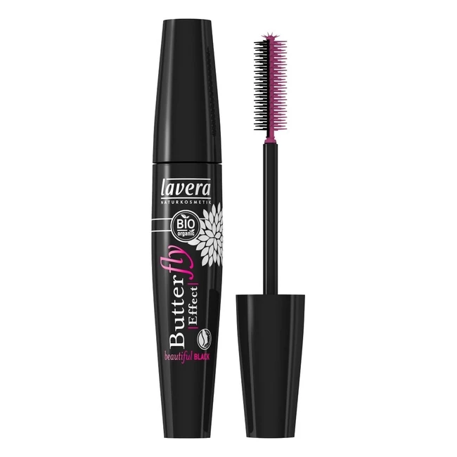 Lavera Butterfly Effect Mascara - Beautiful Black, Organic Bamboo Fibres - Vegan - 11ml