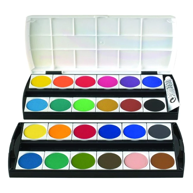 GeHa F25024 - Scatola di Acquerelli 24 Colori - Colori Bellissimi e Vivaci