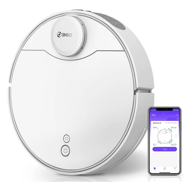360 s9 Saugroboter mit Wischfunktion, Fernbedienung, 5200 mAh Akku, Ultraschallsensor, LDS intelligente Navigation, App, 2650pa Saugkraft, HEPA-Filter, Barrierenzonen