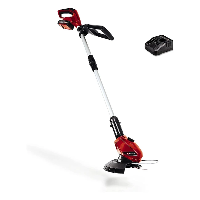 Einhell Akku-Rasentrimmer GECT 18 Li Set Power X-Change Li-Ionen 18 V 24 cm Schnittbreite Teleskop inkl. 20 Ah Batterie und Ladegerät