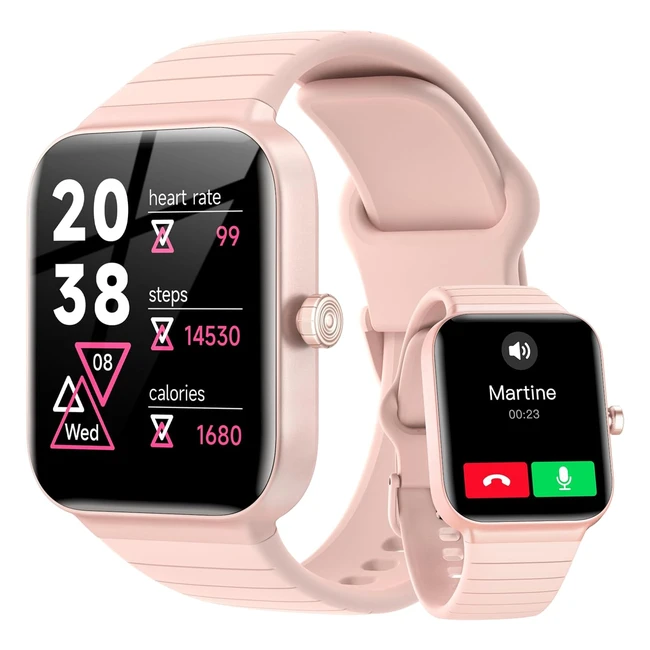 Montre Connectée Femme avec Alexa Intégrée - Appel Bluetooth - 18 Smartwatch Montre Homme de Sport Podomètre avec 100 Sports - Étanche IP68 - Moniteur Sommeil - Bracelet Fitness pour Android iOS