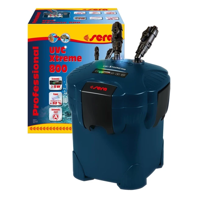 Sera UVC Xtreme: Filtro Esterno con Controllo Elettronico per Acquari - UVC 5W Integrato per Ridurre Patogeni, Parassiti e Alghe