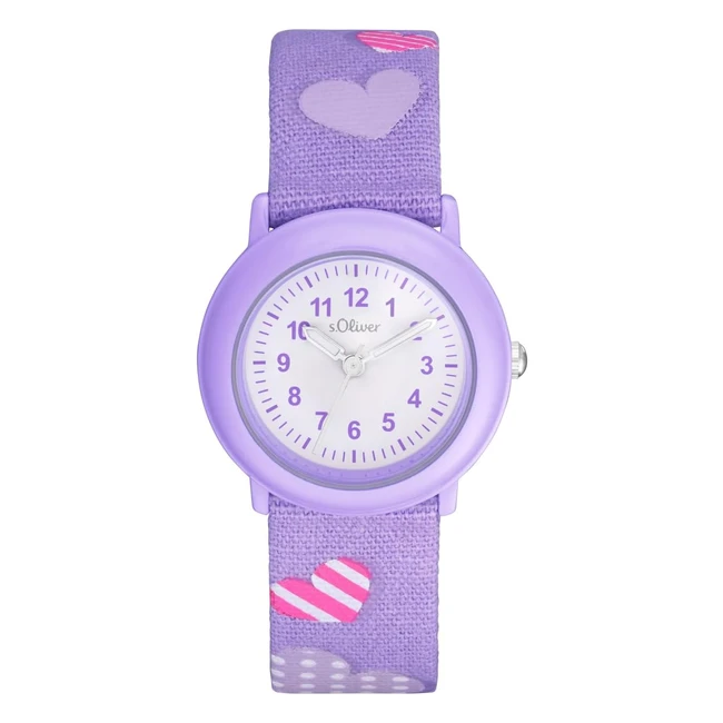 s.Oliver Kinder Armbanduhr Quarzuhr mit Nylontextil Armband Silber 3 Bar - Jetzt kaufen!