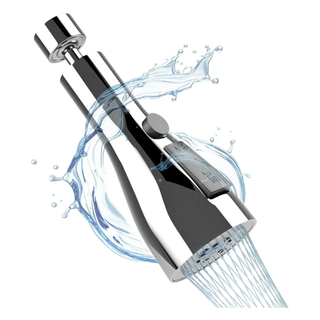 Robinet mousseur rotatif 360° pour évier de cuisine - Economiseur d'eau - Douchette - Brise jet - Adaptateur de rallonge de tête de robinet