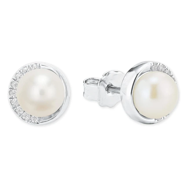 Pendientes mujer soliver 925 plata con zirconia y perla agua dulce - Ref. 2022749