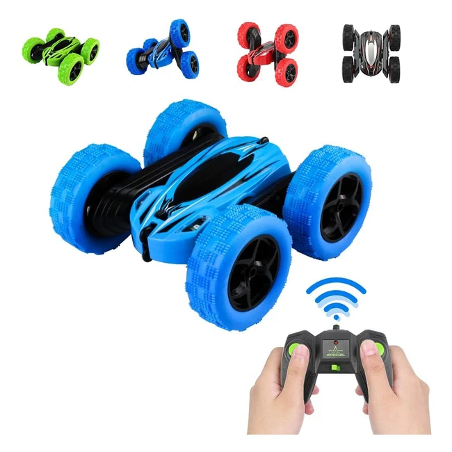 Coche Acrobático Control Remoto Pup Go para Niños 3+ Buggy 4WD 2.4GHz Giro 360° Recargable Azul