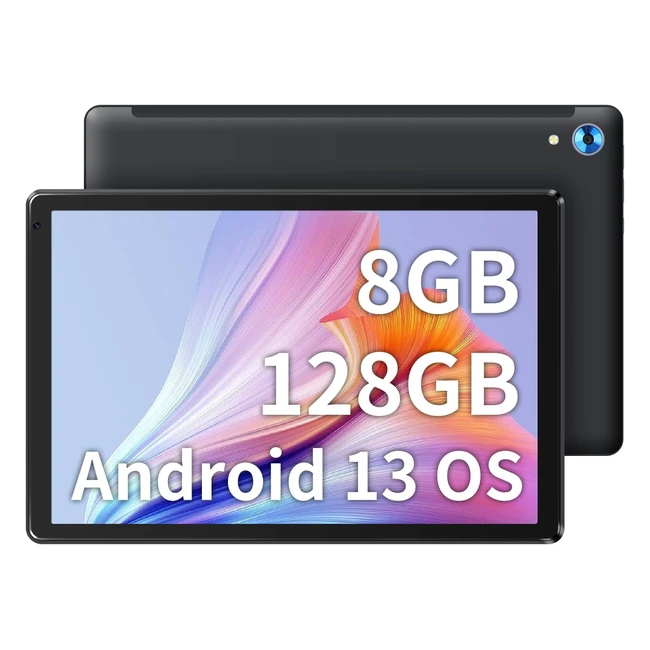 Fullant Tablet 10 Zoll Android 13 HD 1280 800 IPS Octacoreprozessor 8GB RAM 128GB ROM