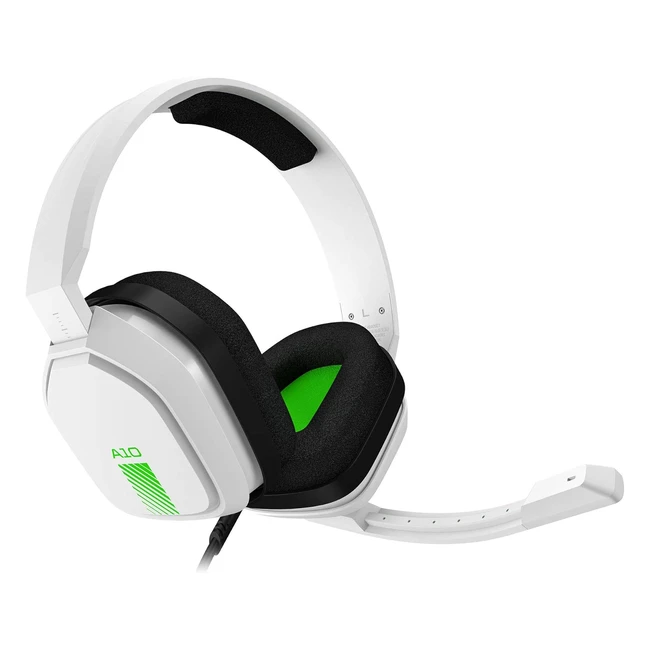 Casque gamer Astro Gaming A10 léger et résistant, audio 3.5mm, compatible Xbox Series XS, PS5, Nintendo Switch, PC, Mac, smartphone - Blanc/Vert
