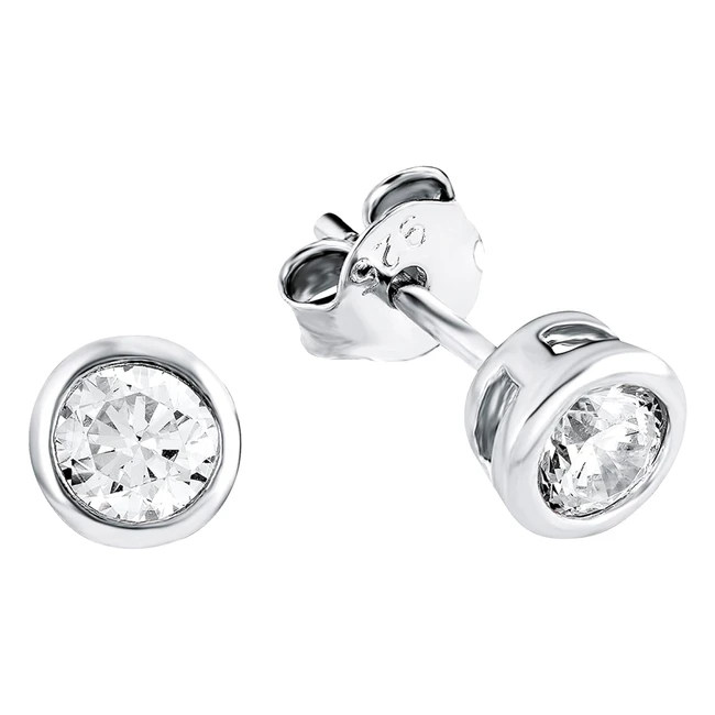 soliver Ohrringe 925 Sterling Silber Damenohrringe mit synthetischem Zirkonia, inklusive Schmuck-Geschenkbox