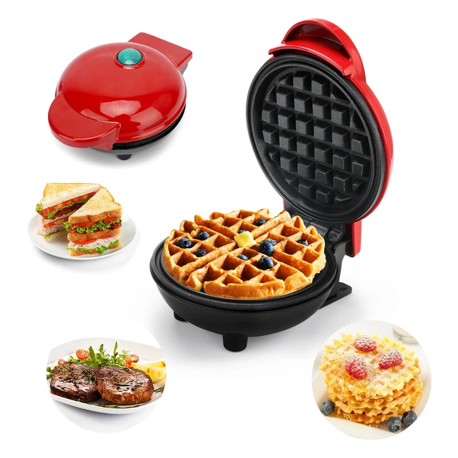 Mini Gaufrier Rond Lomug - Cadeau de Noël - Fête des Mères - Anniversaires d'enfants