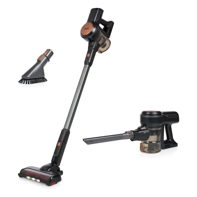Princess Dynamic Storm - Leistungsstarker Akku-Staubsauger mit LED-Licht und hygienischer Behälterentleerung