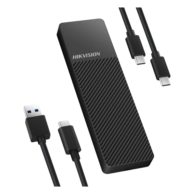 Hikvision M2 NVMeSata SSD Enclosure - Alta velocità 10Gbps - Supporto UASP Trim - Nero