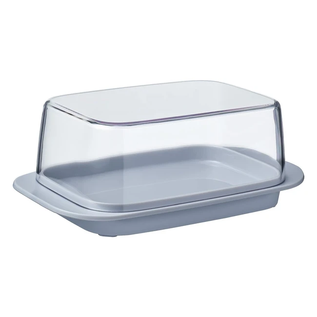 Mepal Butterdose grau, 250g Kapazität, transparenter Deckel, spülmaschinenfest