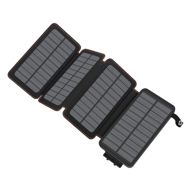 Cargador Solar 25000mAh Power Bank Portátil - Batería Externa de 2 Puertos para Smartphones y Tabletas