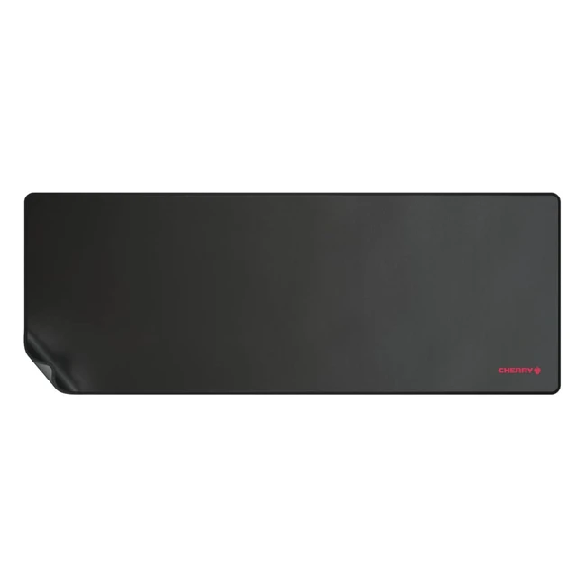 Tapis de souris premium XXL Cherry MP 2000 - Bords cousus - Anti-dérapant - Noir