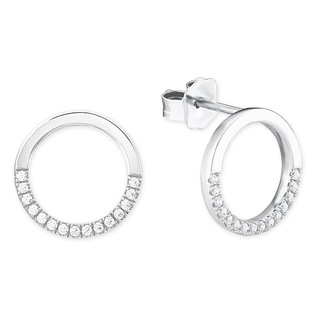 Boucles d'oreilles Soliver avec zirconia synthétique - Livrées dans une boîte cadeau - Réf. 2018676