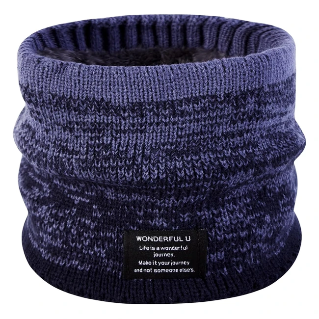 Scaldacollo Okidso ad Anello in Pile - Lavorato a Maglia - Sciarpa Sportiva per Donna e Uomo