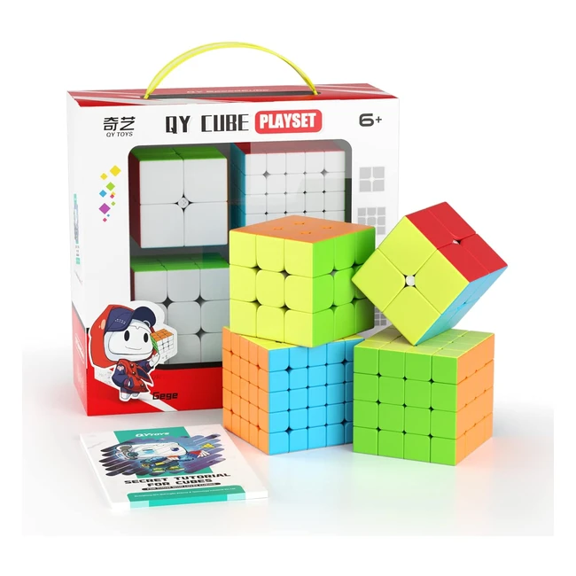 Set de cubos de velocidad Roxenda 2x2 3x3 4x4 5x5 - ¡Mejora tu velocidad!
