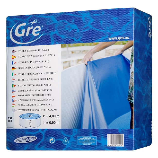 Liner pour piscines ovales 500x300x120cm - Gre FPROV500