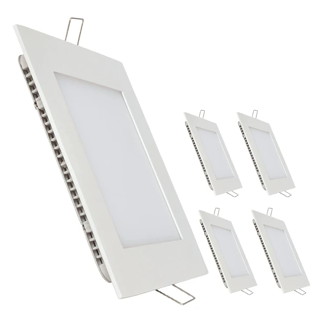 Pack 5x Panel LED Cuadrado 20W Blanco Neutro 4500K 1800lm