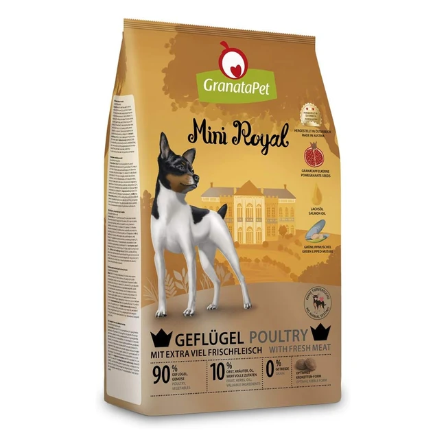 Granatapet Mini Royal Poultry 1 kg Trockenfutter für Hunde - getreidefrei und ohne Zuckerzusatz