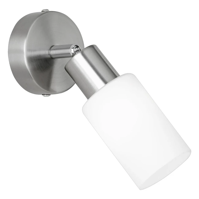 Luminaire réalité Spot Mars 1xE14 Max400 W Verre Blanc Corps Métal Nickel Mat 80cm H195cm IP20