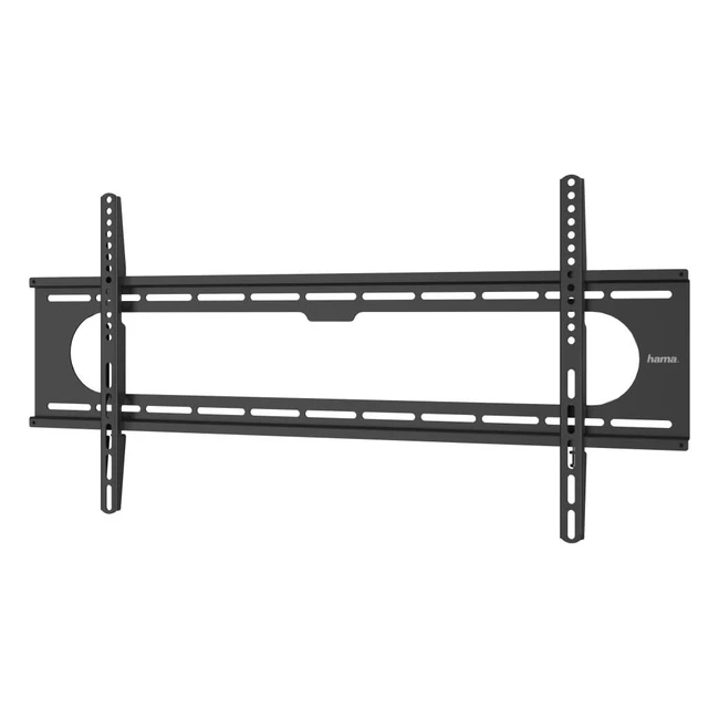 Hama TV Wandhalterung 37-90 Zoll bis 100 kg VESA 800 x 400 flach, inkl. Fischer Dübel und Montageanleitung schwarz