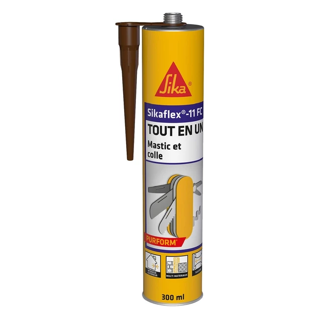 Mastic-colle Sika 11 FC Purform Marron - Joint et collage multiusages - Sikaflex 11 FC 300ml