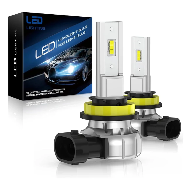 Lampadina LED H11 Faro 12000lm 6500K 12V Xenon Bianco - Sostituzione Lampade Alogene