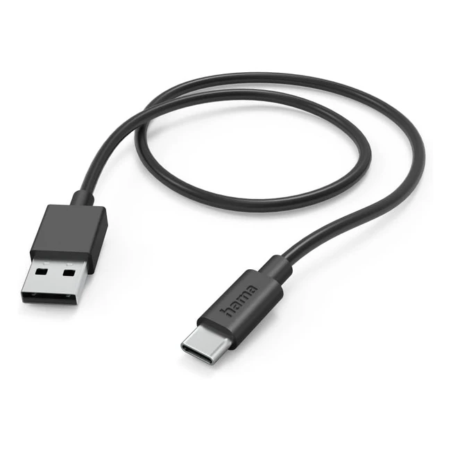 Hama USB A auf USB-C Ladekabel 1m schwarz - Schnellladefunktion, hohe Kompatibilität
