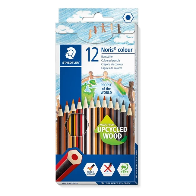 Staedtler 185 C12POW Noris Colouring Pencils - Pack of 12 Assorted People of the World Colours