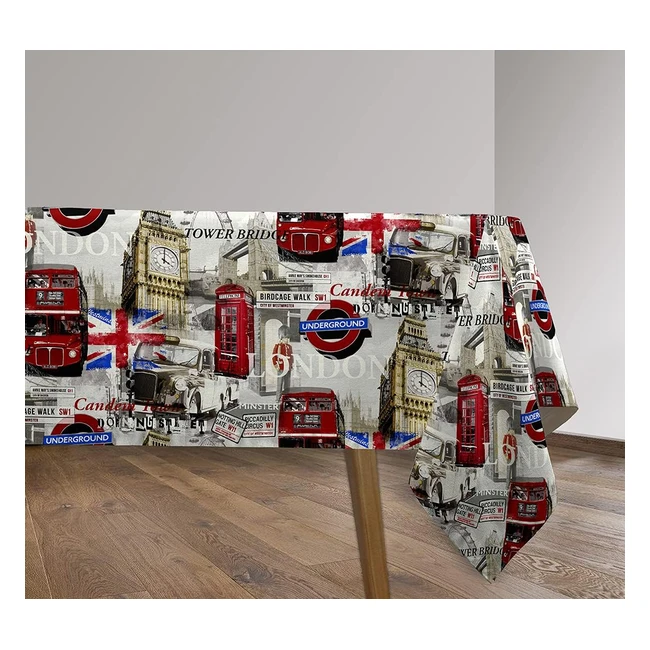 Mantel Resinado Londonbus Multicolor - Vilber | Ref. 1234567890 | Antimanchas y Impermeable
