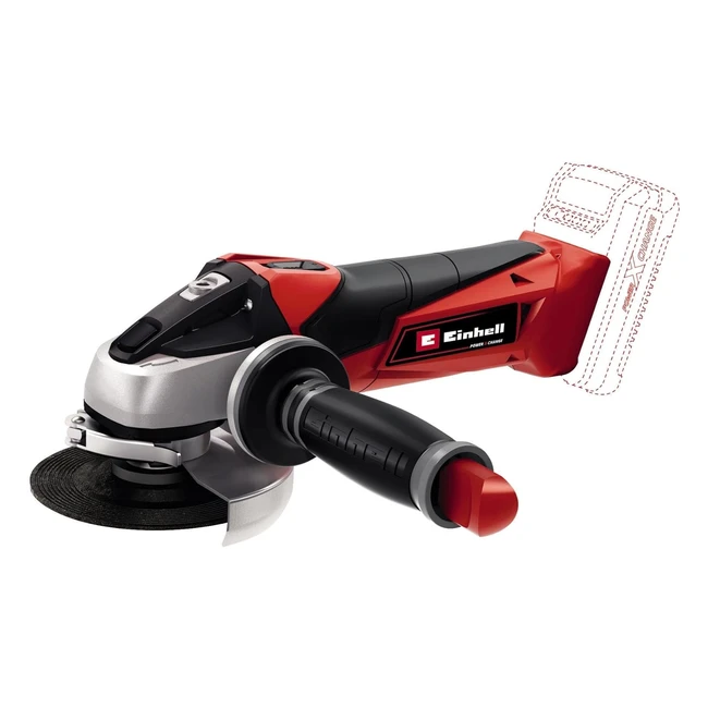 Einhell TEAG 18115 LiSolo Power XChange Akku-Winkelschleifer 18 V 115 mm Scheibendurchmesser 28 mm Schnitttiefe Soft Start ohne Trennscheibe ohne Akku