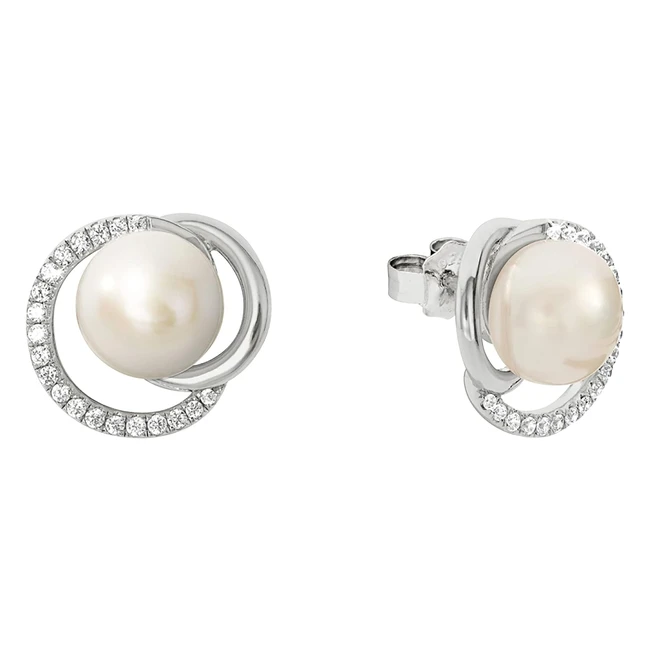JOOP 925 Sterling Silber Damen Schmuck mit Zirkonia, Synth. mit Süßwasserzuchtperle - Silber