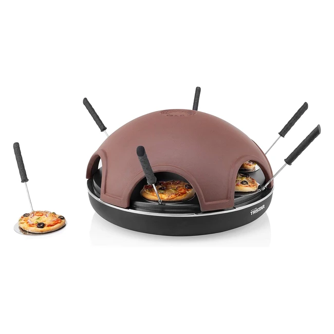 Four à pizza Tristar PZ9156 - Boîtier en plastique noir marron - Cuisinez des pizzas croustillantes