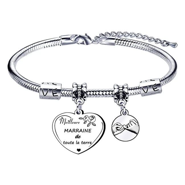 Bracelet de Marraine Lumengqi - Cadeau de Noël, Anniversaire, Fête des Mères - Réf. LMQ123 - Livraison Gratuite