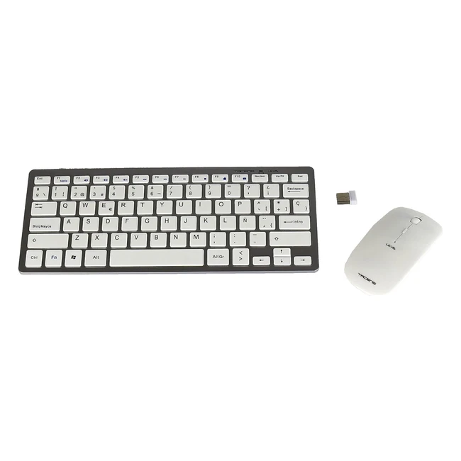 Combo Pack Teclado y Ratón Inalámbrico Tacens Levis - Blanco - 24G - QWERTY Español