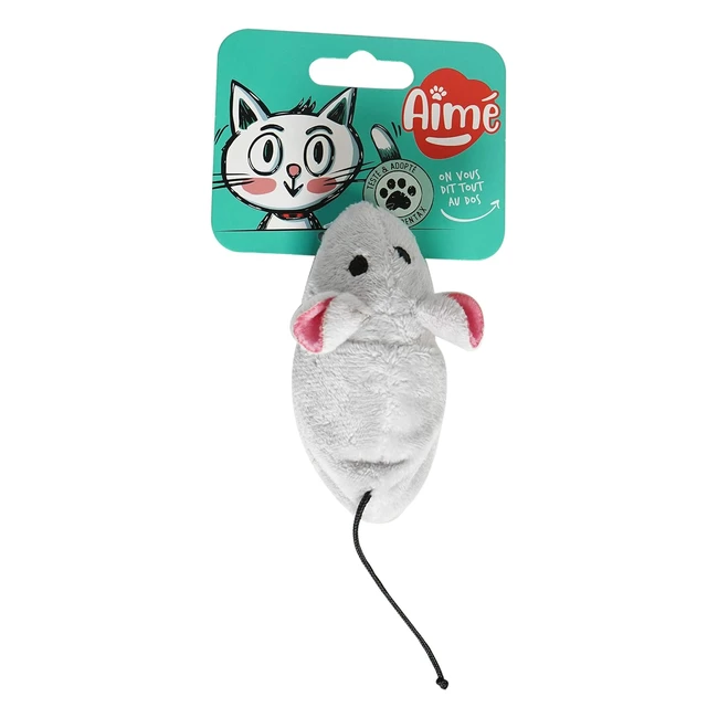 Jouet pour chat 2 en 1 réversible - Peluche souris ou oiseau - Aime