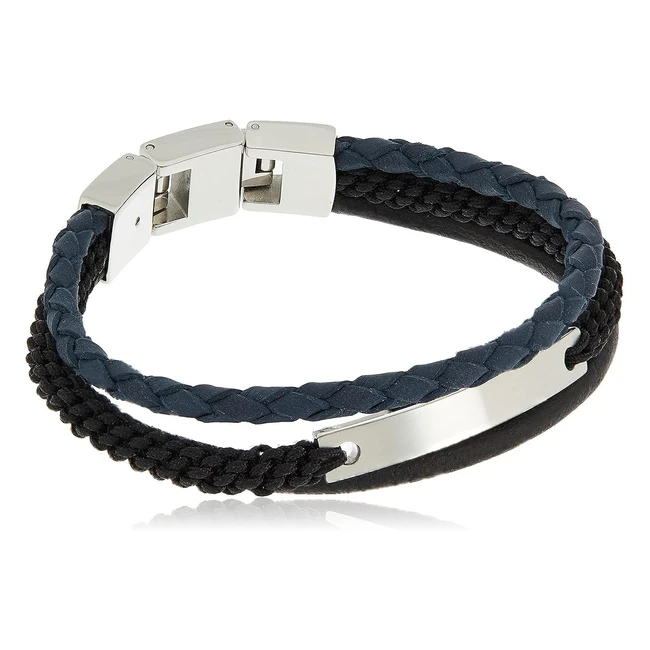 Vintage Casual Fossil Bracelet for Men | Inner Length 180mm | Silver Stainless Steel | JF03186040