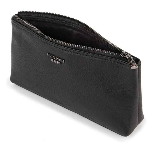 Astuccio in pelle Berliner Bags Anna, nero - Premium, portamatite, beauty case, pochette, portatrucchi