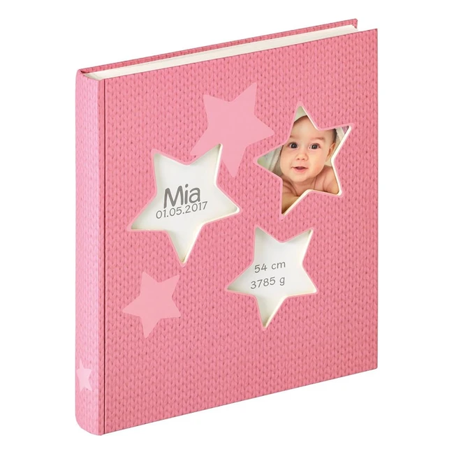 Album photo Walther Estrella 28x305 cm rosa UK133R - Pages blanches pour bébé