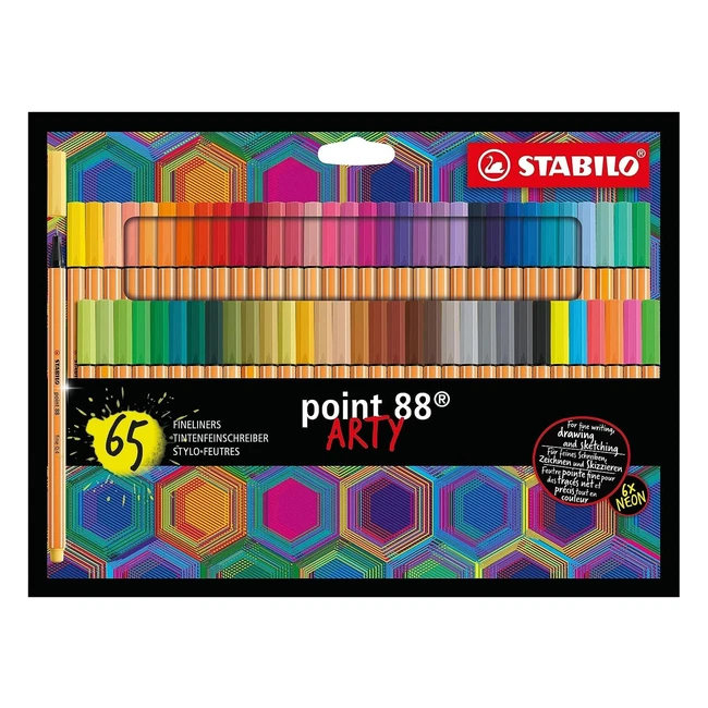 Stabilo Point 88 - Astuccio da 65 colori assortiti - Linee perfette per artisti e bambini