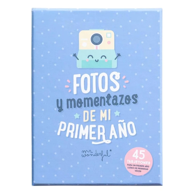 Tarjetas Mr. Wonderful para bebés - Fotos y momentos de mi primer año - Ref. 45